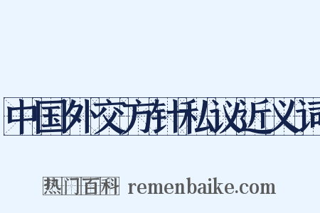 中国外交方针私议近义词是什么意思的图片